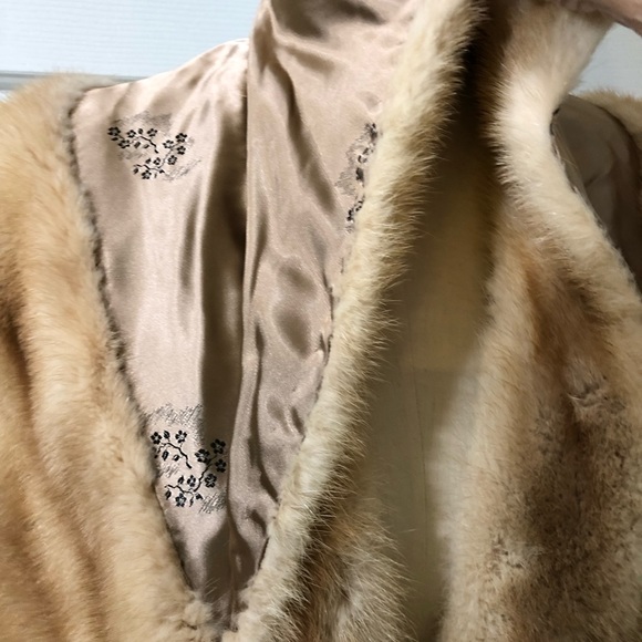 Vintage Joseph Palanker & Sons Adjustable Length Mink Stole Beige - Picture 11 of 16